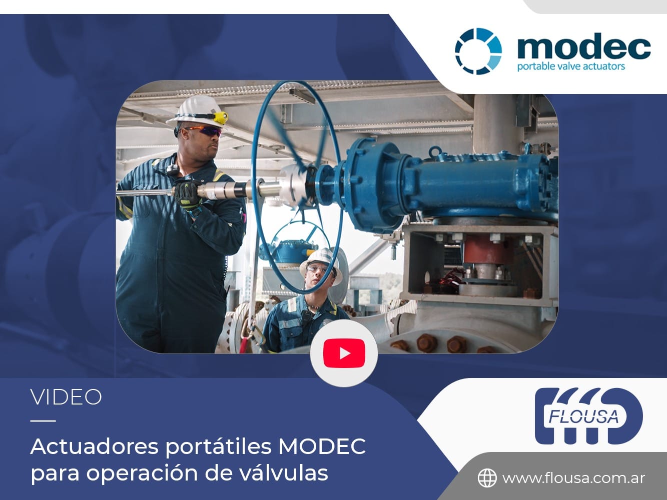 Actuadores portátiles MODEC para operación de válvulas