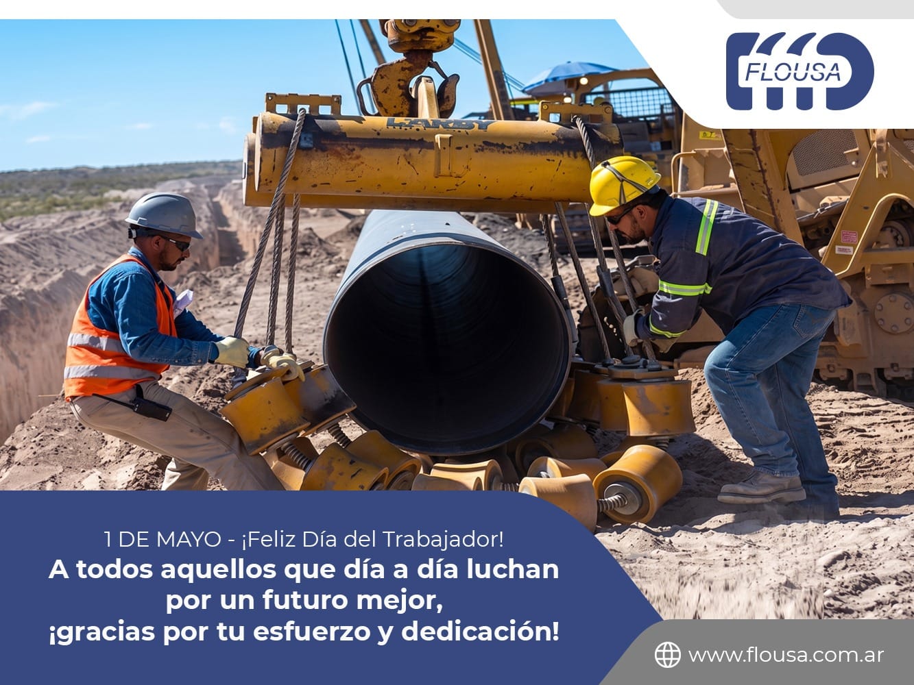 Flousa les desea MUY FELIZ DÍA DEL TRABAJADOR