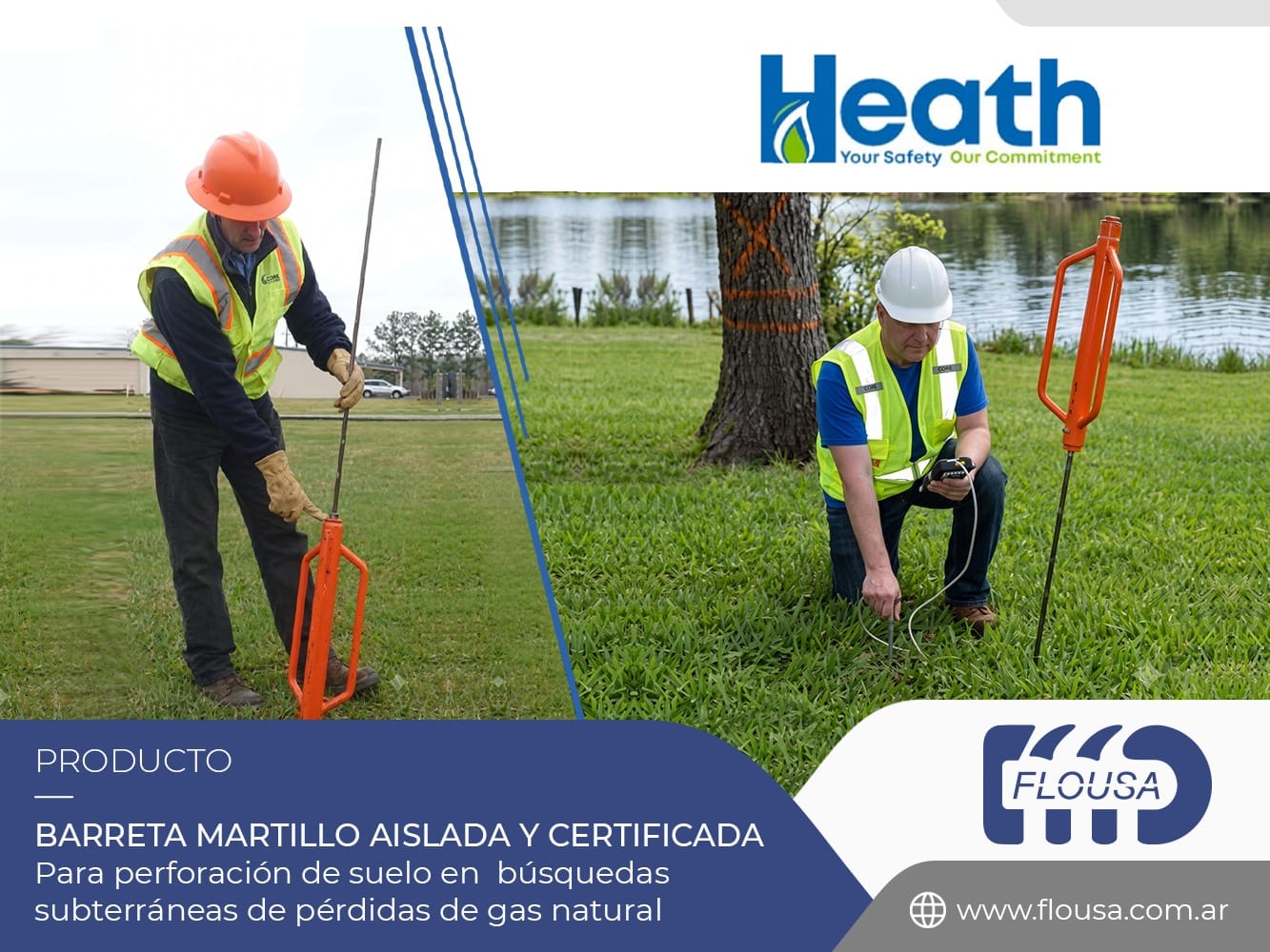 Barreta martillo aislada y certificada Heath Flousa