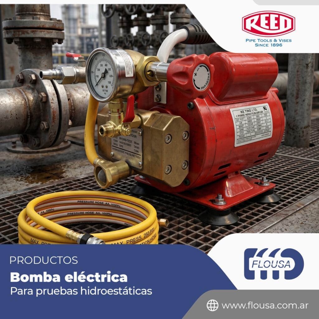 Reed - Flousa: Bomba eléctrica para pruebas hidroestáticas